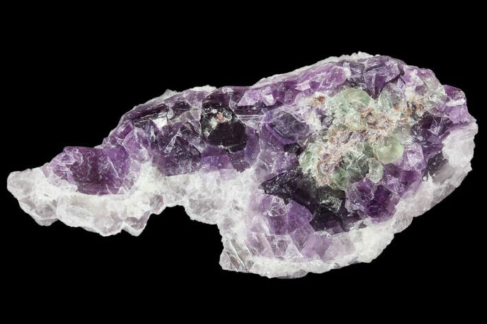 Purple Fluorite on Quartz Epimorphs - Arizona #103552